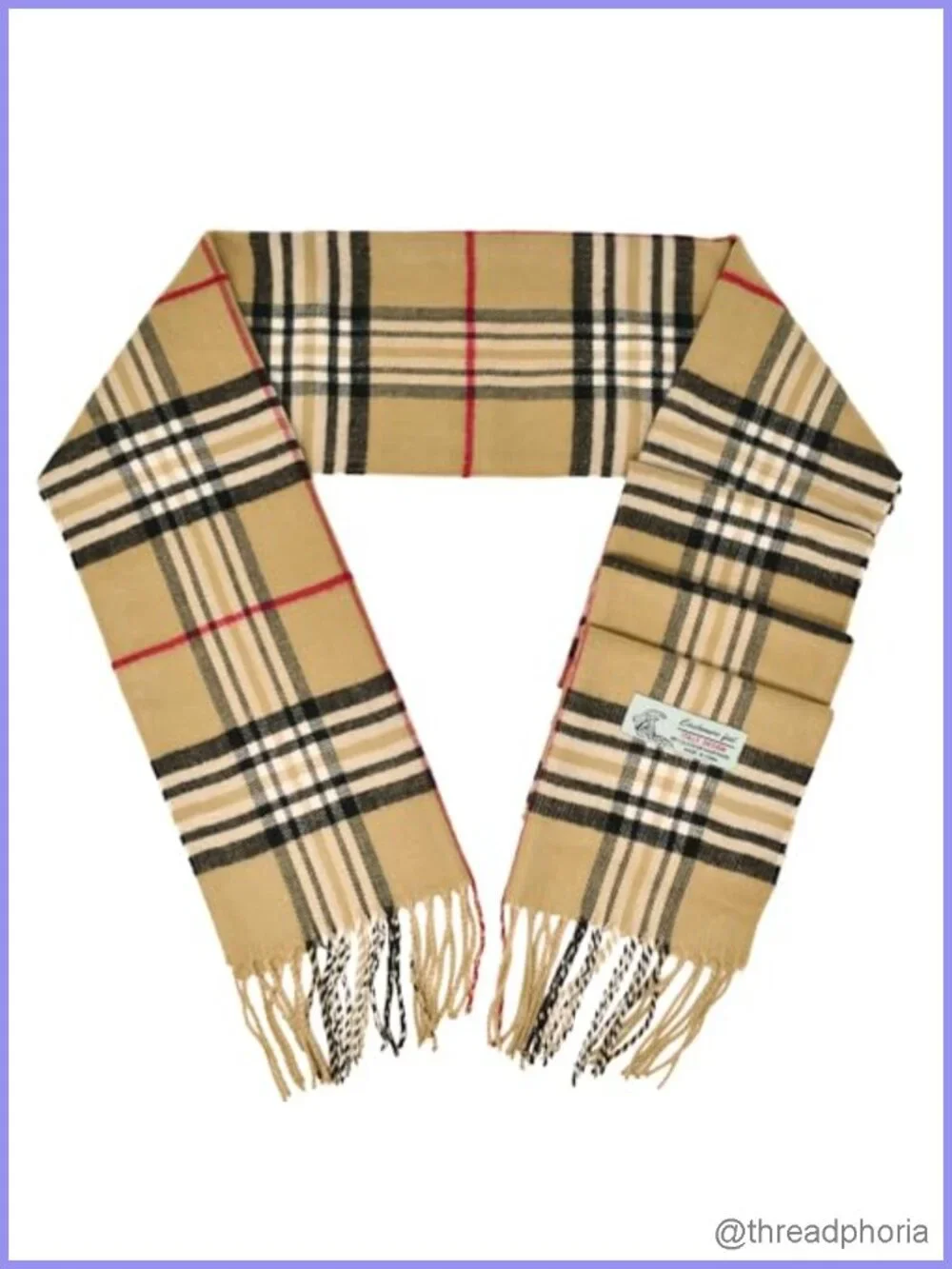Classic Tartan Plaid Winter Scarf Soft Cashmere Feel 72x12 Tassels